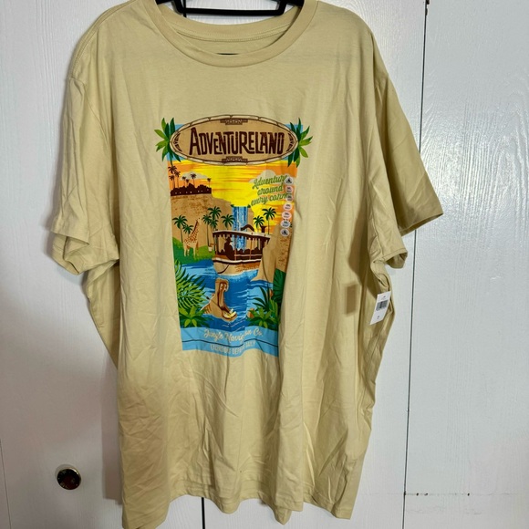 NWT. DISNEYLAND RESORT ADVENTURELAND BEIGE T-SHIRT 3XL. - Picture 1 of 13